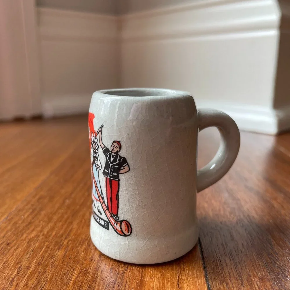 Vintage Miniature Lucerne Switzerland Beer Stein